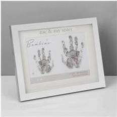 Bambino Juliana Silver Plated Hand Print Me & My Sister Photo Frame