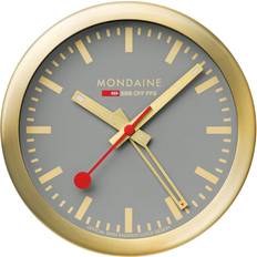 Mondaine Analogue Gold/Grey Table Clock