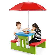 Red Picnic Tables Costway Kids Picnic