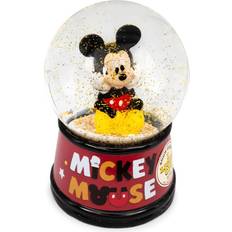 Black Globes Silver Buffalo Disney Mickey Mouse Light-Up Snow with Swirling Glitter Globe