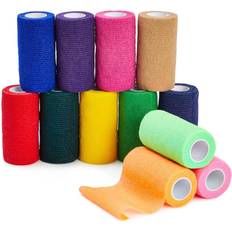 Juvale 12 Rolls Colorful Self Adhesive Bandage Yards Tape