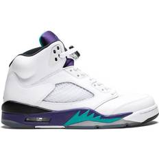 Nike Air Jordan 5 Retro 2013 M - White/New Emeral/Grp Ice/Blk