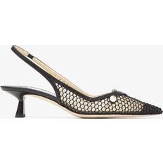 Jimmy Choo Amita 45mm slingback pumps women Calf Leather/Goat Skin/Lambskin/Leather/Salpa/Fabric/Nylon/Plastic Black