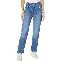 Levi's women's 501 high-rise straight jeans salsa in sequence