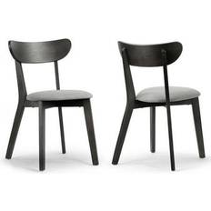 Glamour Home Set of Aspen Black Kitchen Chair 2