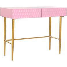 Pink Sideboards Dkd Home Decor Pink Golden Metal Mango wood Modern Sideboard