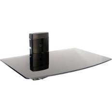 Maison & White Tempered Black Glass Floating Wall Shelf