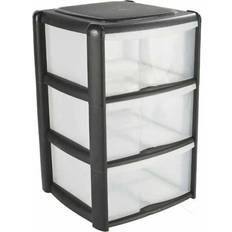 3 drawer plastic storage Tontarelli 3 Tower Storage Cabinet