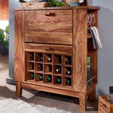 Wohnling Hausbar Sheesham Barschrank