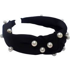 Black Headbands Topkids Accessories Satin Pearl-Style Knot Alice Bands