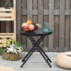 Black Outdoor Dining Tables OutSunny Foldable Garden