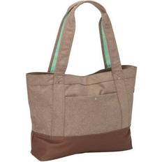 Everest 1002TB-TAN-DBRN Stylish Tablet Tote Bag Tan-Dark Brown