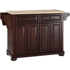 Crosley Furniture Alexandria Mahogany Kitchen Island Trolley Table