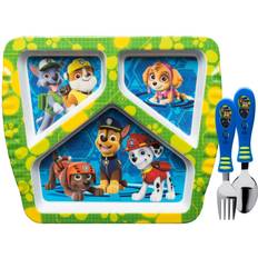 Zak Designs paw patrol dinnerware set includes melamine 3-section divided pla