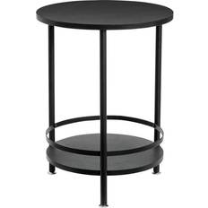 Honey Can Do Black 2-Tier Small Table