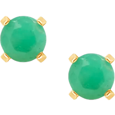 Emerald Stud Earrings - Gold/Emerald