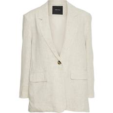 Vero Moda Vera Linen Blazer - Oatmeal