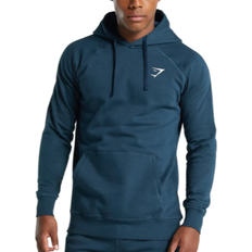 Men - Slim Jumpers Gymshark Crest Hoodie - Navy