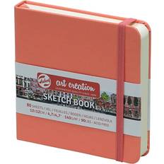 Red Sketch & Drawing Pads Talens Art Creations Sketchbook Coral Red 12x12cm 140g 80 sheets