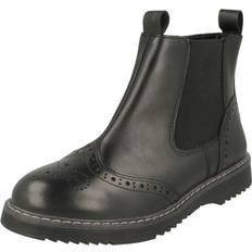 Buckle Boots Children's Shoes Start-rite Revolution, Black leather girls zip-up Angry Angels boots