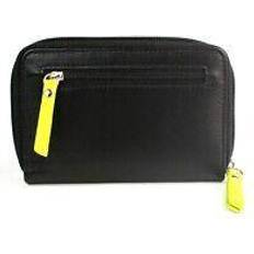 Eastern Counties Leather Black/Lime Athena Purse