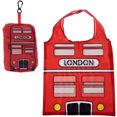 Inner Pocket Fabric Tote Bags Puckator Foldable reusable shopping bag london icons london bus, gift/present