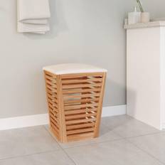 Wood Shower Stools vidaXL Badhocker Nussbaum Braun