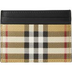 Burberry Vintage Check Leather Card Holder - BEIGE