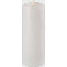 Uyuni Pillar w/shoulder Nordic White LED Candle