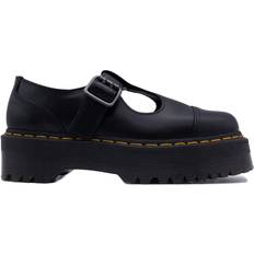 Dr. Martens Bethan Polished Smooth Leather Platform Shoes - Black