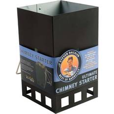 Steven Raichlen Best of Barbecue Ultimate Chimney Charcoal Starter in Black