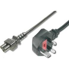 3M uk mains cable 13a uk plug to c5 clover leaf" socket"