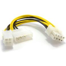 Kenable 4 Pin ATX & 4 Pin LP4 Molex to 8 Pin EPS Power Adapter