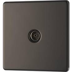 Doorbells BG FBN60-01 Black Nickel 1 Gang Co-Axial Socket