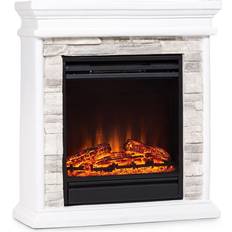 Klarstein Fireplaces Klarstein Elektrokamin heizung 1800 w elektrischer kaminofen led feuer fernbedienung weiß