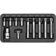 YATO Combination Wrenches YATO + Stecknuss, SCREWDRIVER BIT SET SPLINE 11PCS Ring-Maulschlüssel