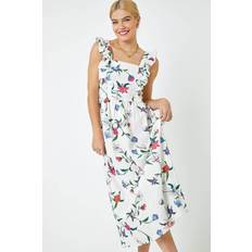 Dusk Floral Print Frill Detail Maxi Dress