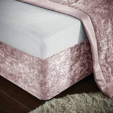 Catherine Lansfield Crushed Velvet Divan Base Wrap Blush Sofa