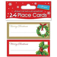 The Home Fusion Company Traditional 24 Xmas Place Cards Small Table