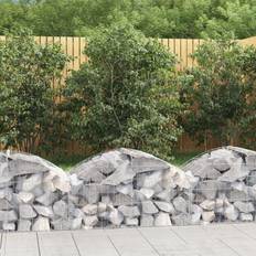 vidaXL 40/60 Arched Gabion Basket Galvanised Mesh Wire Stone