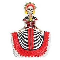 Summit Dod Red Senorita Mexican Traditional Skeleton Figurine