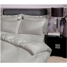 Catherine Lansfield Satin Stripe 300 Thread Count Duvet Cover Grey