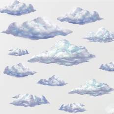 Blue Wall Decor Create-A-Mural Sky Cloud Wall Decals Beautiful Cloud Wall Stickers