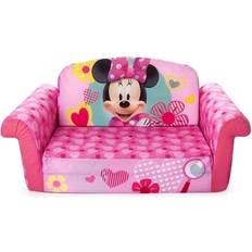 Marshmallow Furniture 2-in-1 Kids Flip Open Sofa Couch, Minnie Mouse