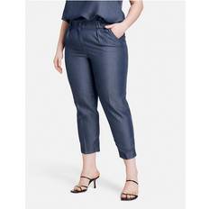 SAMOON Feine 7/8 Hose in Denim-Optik Greta Blau 52/XXL