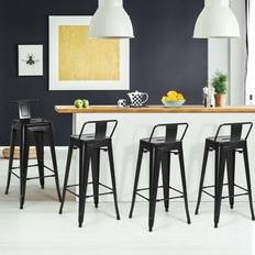 Costway Set 4 Low Bar Stool