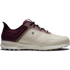 FootJoy Women's Stratos Spikeless Golf Shoes 7018984- Vanilla/Merlot
