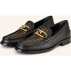 Fendi leather loafers noir