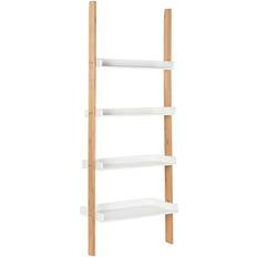 Dkd Home Decor 57 Natural White Bamboo MDF Book Shelf