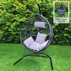 Black Patio Chairs Garden & Outdoor Furniture MonsterShop Black Egg